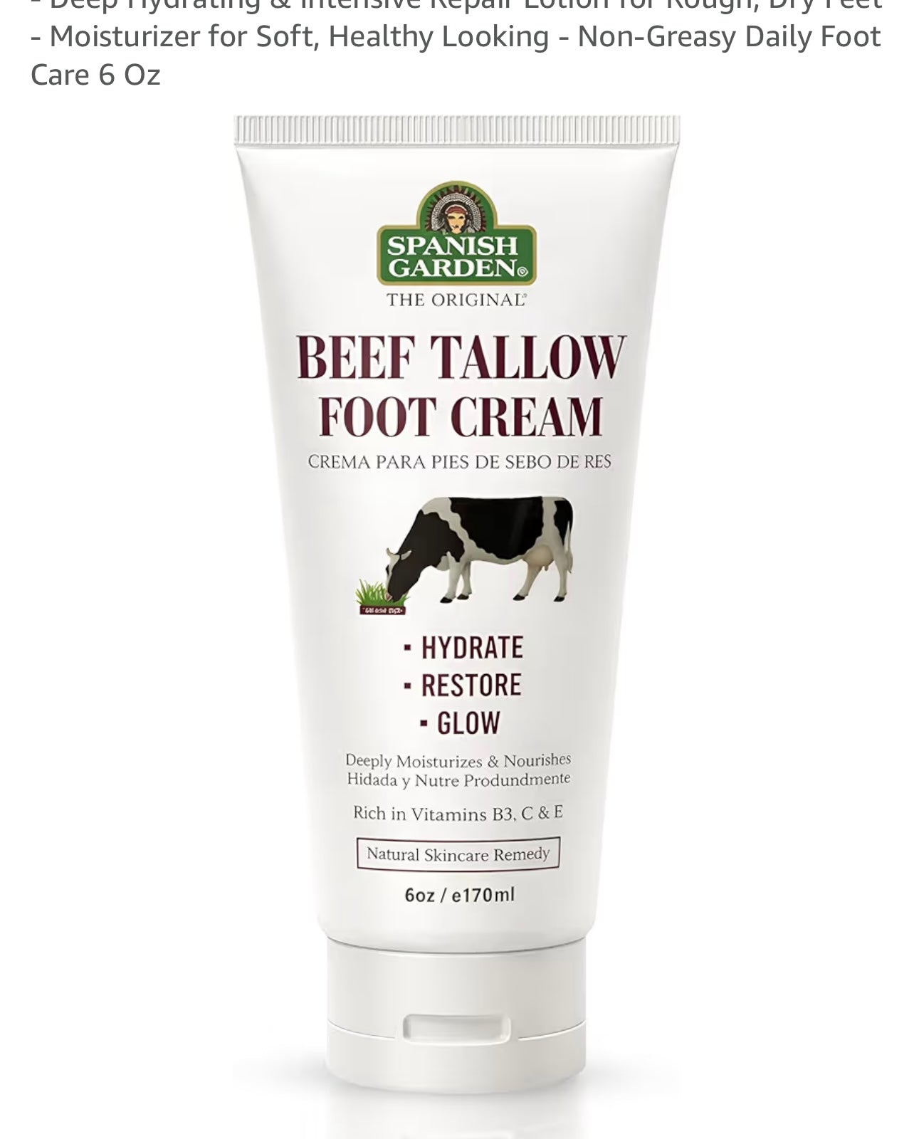 Spanish Garden Beef Tallow Foot Cream